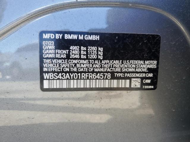 2024 BMW M3 COMPETI WBS43AY01RFR64578