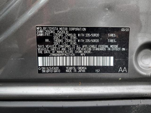 2023 SUBARU SOLTERRA P JTMABABA9PA021606