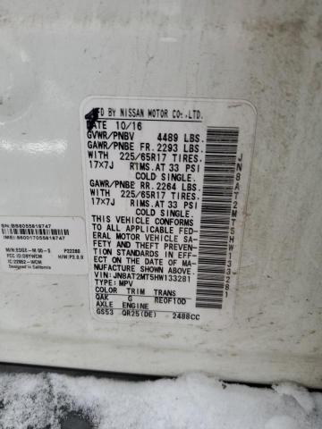 2017 NISSAN ROGUE S JN8AT2MT5HW133281