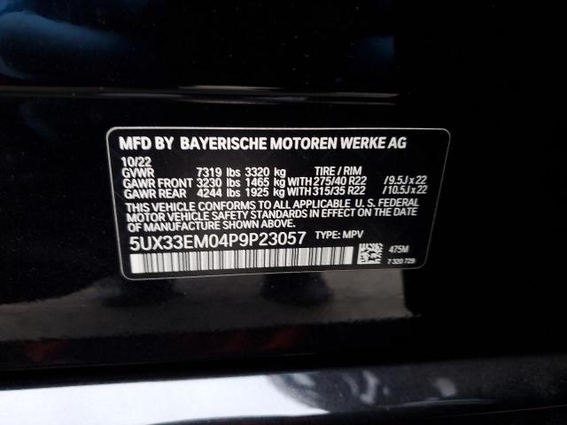 2023 BMW X7 M60I - 5UX33EM04P9P23057