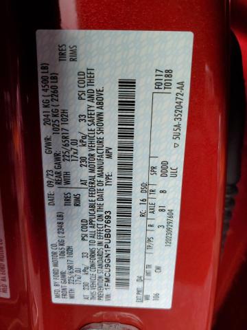 2023 FORD ESCAPE ACT 1FMCU9GN1PUB07693