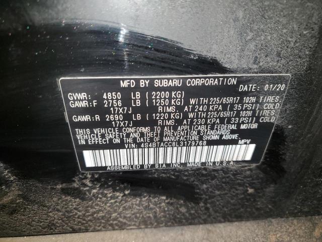2020 SUBARU OUTBACK PR 4S4BTACC8L3179768