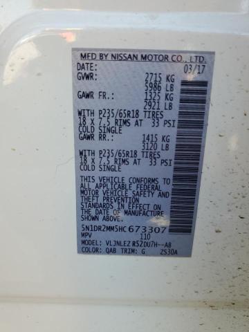 2017 NISSAN PATHFINDER - 5N1DR2MM5HC673307