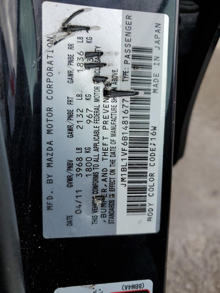 JM1BL1VF6B1481677 2011 Mazda 3 I