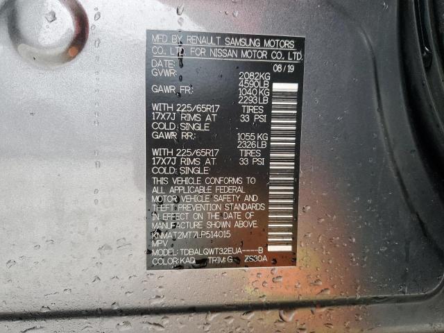 2020 NISSAN ROGUE S - KNMAT2MT7LP514015