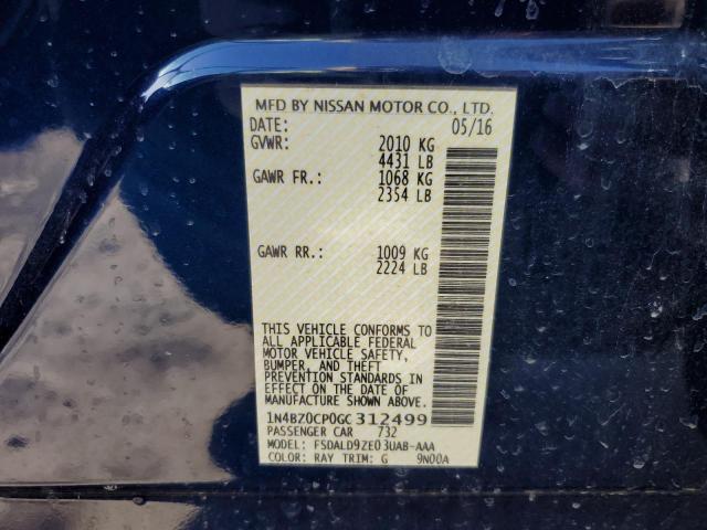 2016 NISSAN LEAF SV 1N4BZ0CP0GC312499