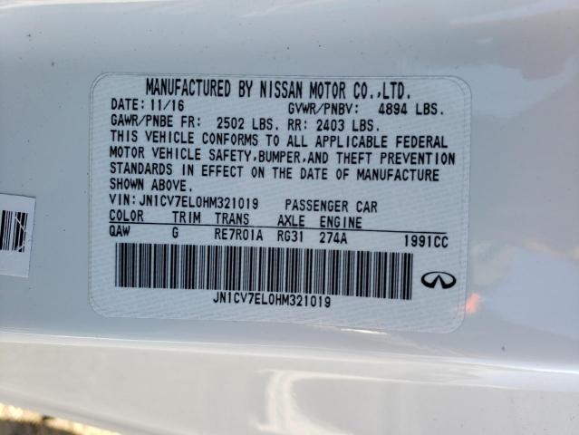 2017 INFINITI Q60 BASE JN1CV7EL0HM321019