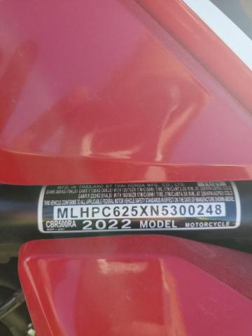 2022 HONDA CBR500 RA - MLHPC625XN5300248