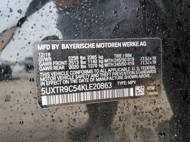 2019 BMW X3 XDRIVE3 5UXTR9C54KLE20863
