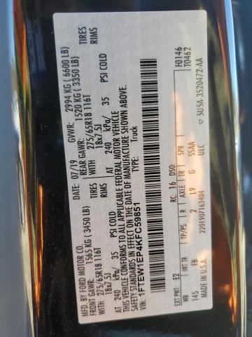 2019 FORD F150 SUPER 1FTEW1EP4KFC59851