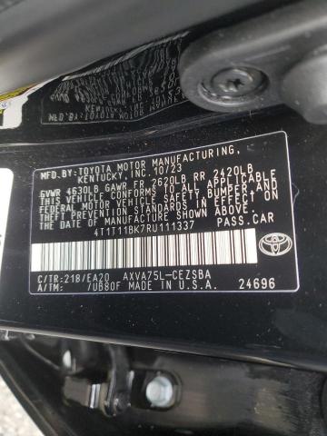 VIN 4T1T11BK7RU111337 2024 Toyota Camry, Se Night S... no.12