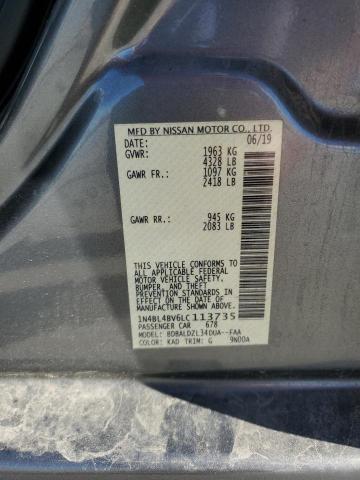 2020 NISSAN ALTIMA S 1N4BL4BV6LC113735