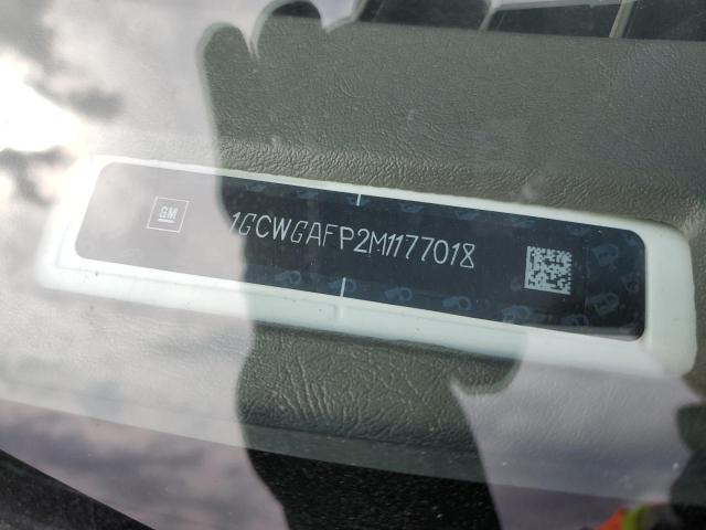 2021 CHEVROLET EXPRESS G2 1GCWGAFP2M1177018