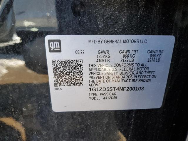 2022 CHEVROLET MALIBU LT 1G1ZD5ST4NF200103