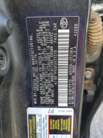 2015 TOYOTA CAMRY LE 4T1BF1FK0FU477210