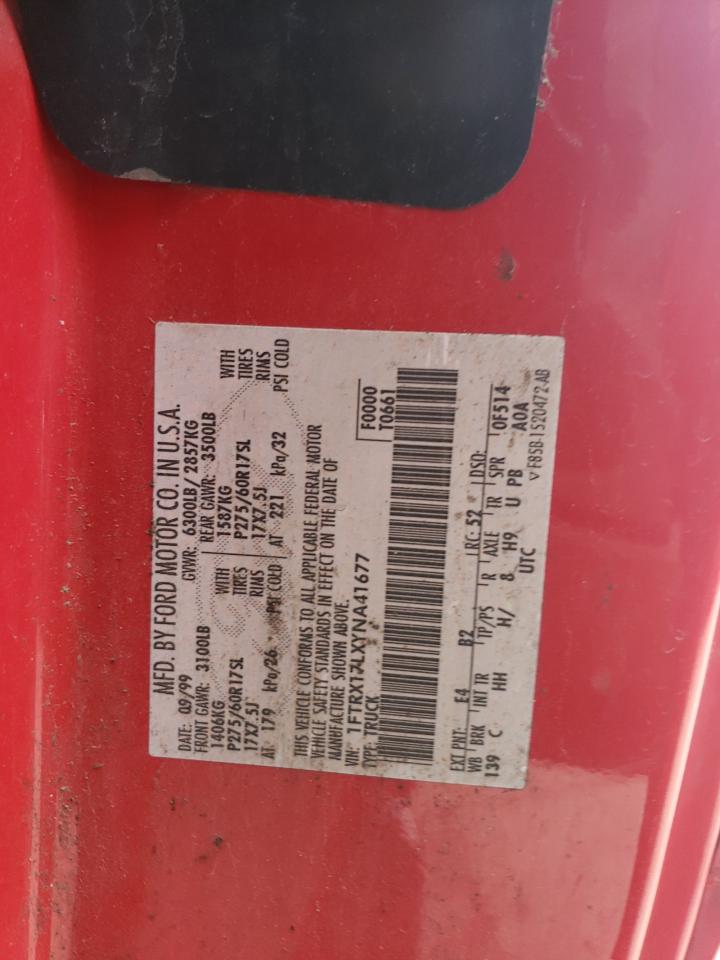 1FTRX17LXYNA41677 2000 Ford F150