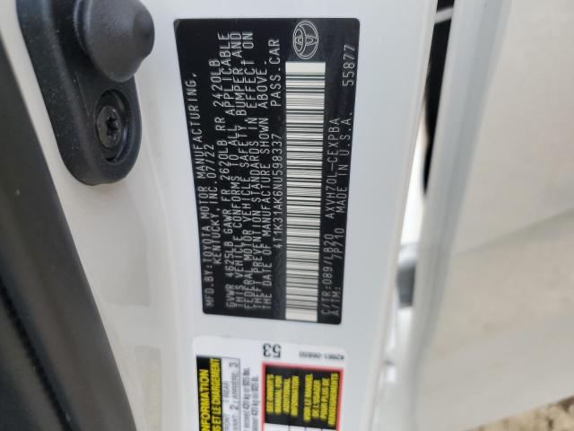 2022 TOYOTA CAMRY XSE 4T1K31AK6NU598337