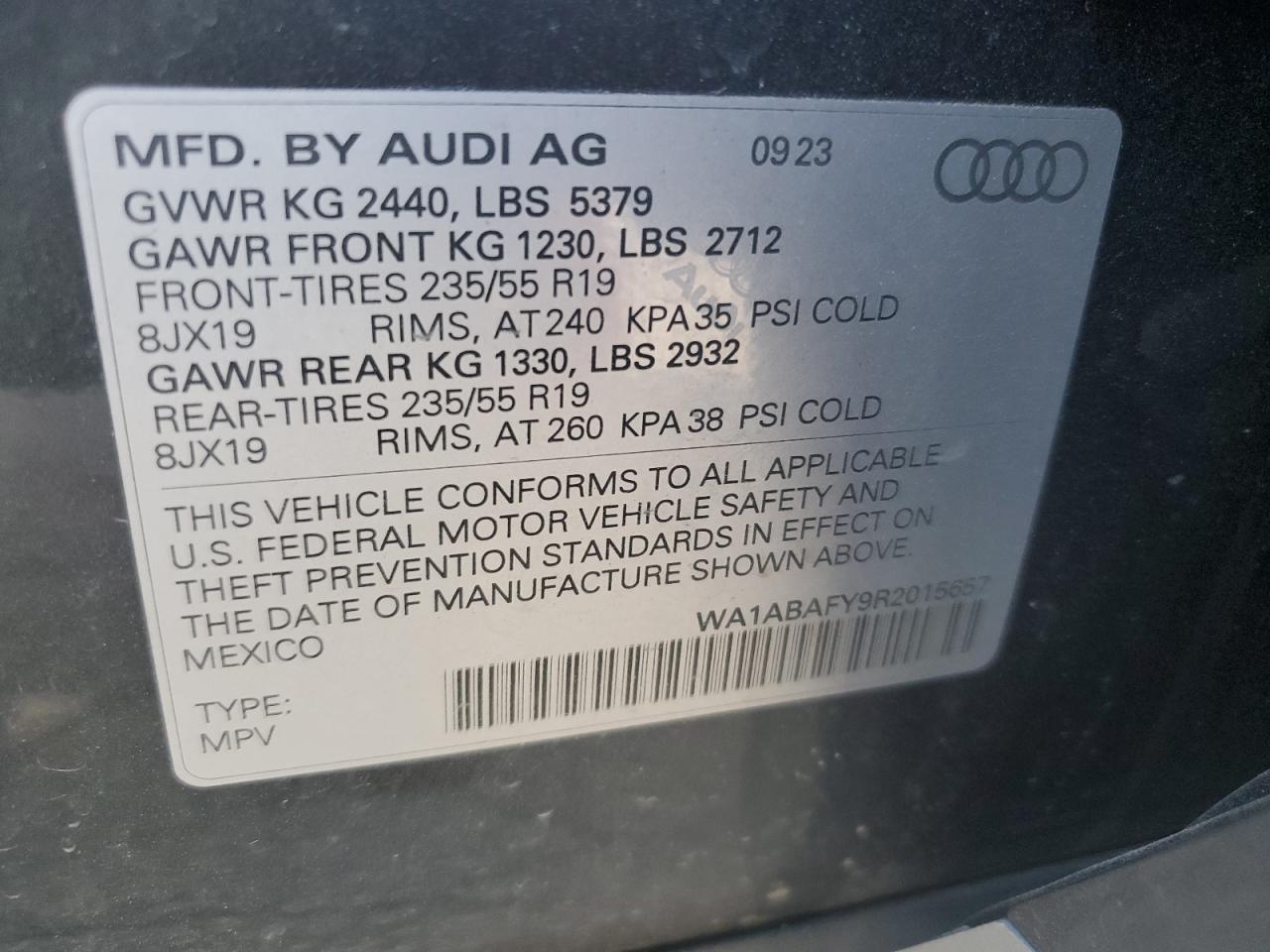 2024 Audi Q5 Premium 40 vin: WA1ABAFY9R2015657