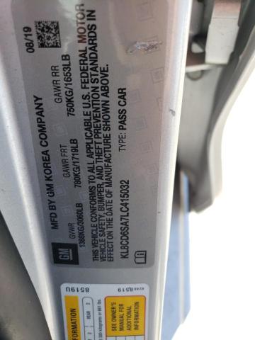 2020 CHEVROLET SPARK 1LT KL8CD6SA7LC415032