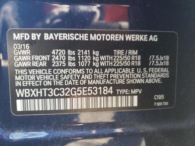 Паркетники BMW X1 2016 Синій