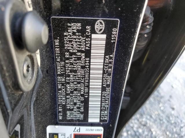 2017 TOYOTA CAMRY LE 4T1BF1FK0HU354946