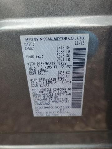 2016 NISSAN PATHFINDER - 5N1AR2MM7GC602126