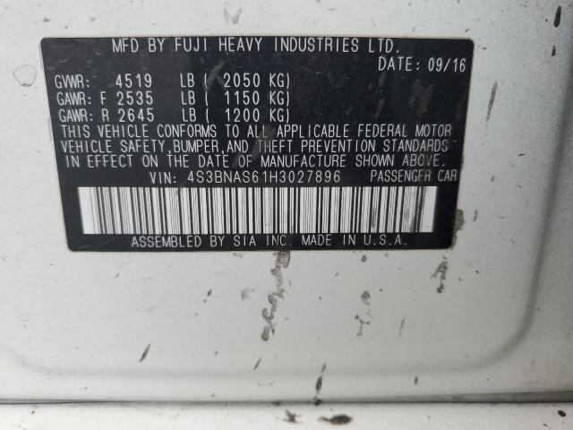 2017 SUBARU LEGACY SPO 4S3BNAS61H3027896