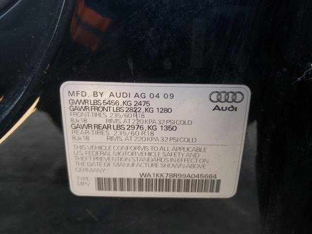 2009 Audi Q5 3.2 VIN: WA1KK78R99A045664 Lot: 42156394