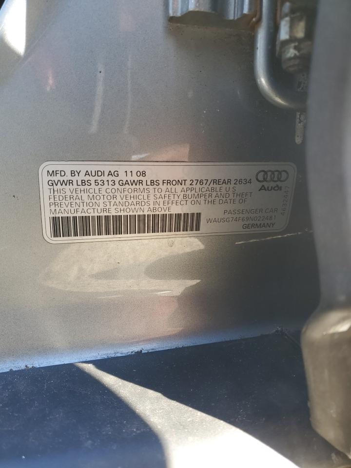 WAUSG74F69N022481 2009 Audi A6 Premium Plus