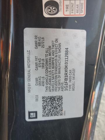2019 CHEVROLET CAMARO LS 1G1FB1RX0K0112884