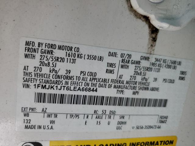2020 FORD EXPEDITION - 1FMJK1JT6LEA66844