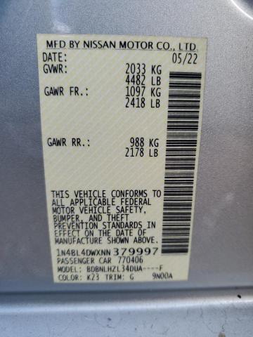 2022 NISSAN ALTIMA SV - 1N4BL4DWXNN379997