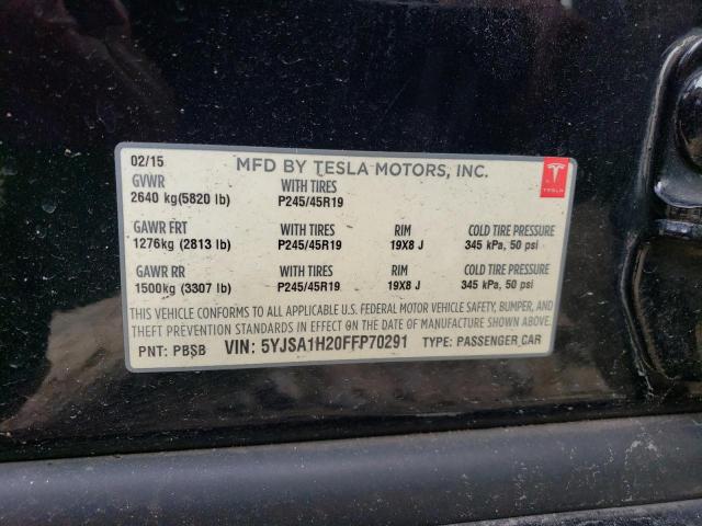 2015 TESLA MODEL S 5YJSA1H20FFP70291