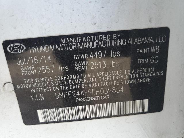 2015 Hyundai Sonata Se VIN: 5NPE24AF9FH039854 Lot: 44552874