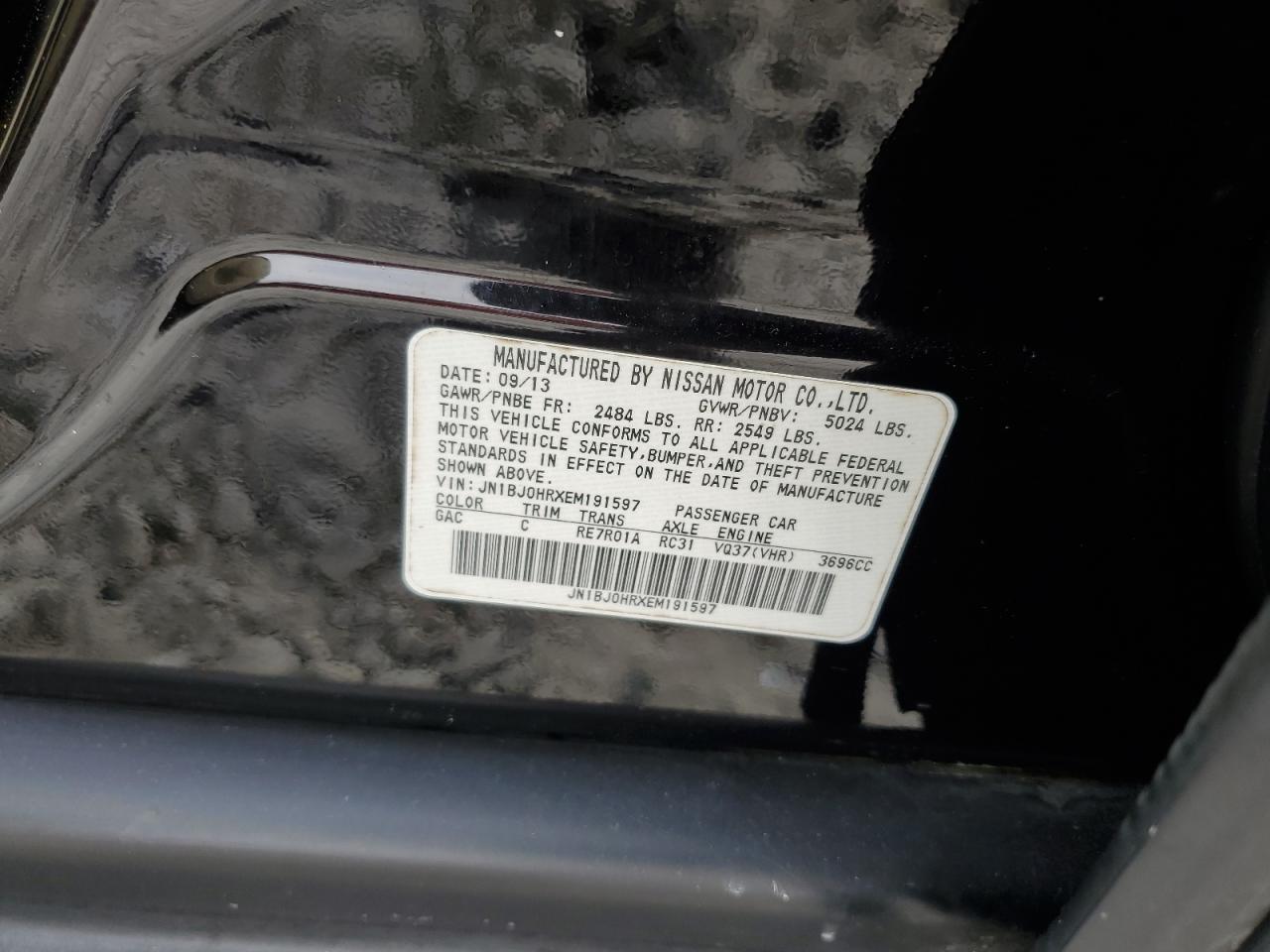 jn1bj0hrxem191597 JN1BJ0HRXEM191597 2014 Infiniti Qx50