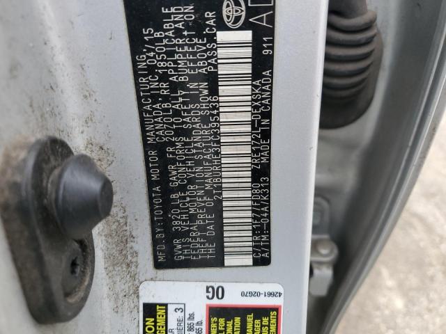 2015 TOYOTA COROLLA L 2T1BURHE3FC395436