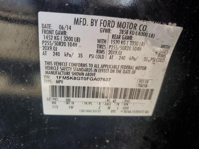 2015 FORD EXPLORER S - 1FM5K8GT0FGA07637