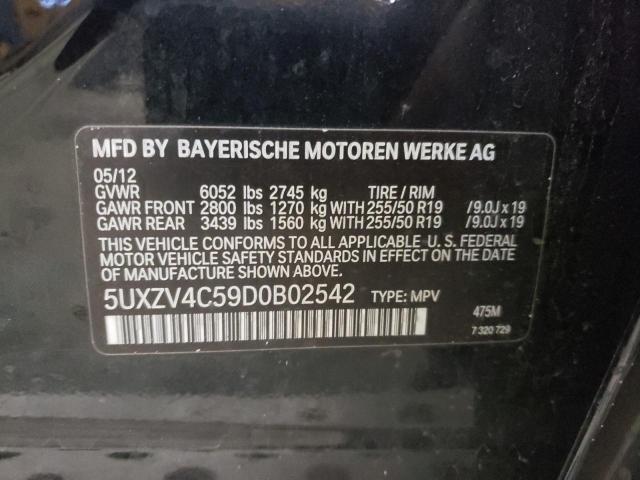 VIN 5UXZV4C59D0B02542 2013 BMW X5, Xdrive35I no.12