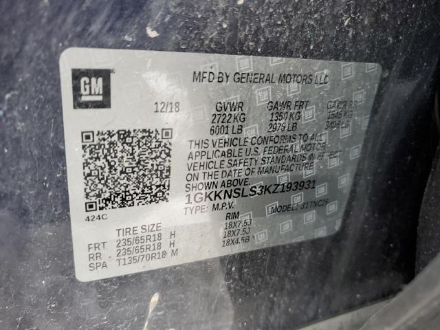 2019 GMC ACADIA SLE 1GKKNSLS3KZ193931