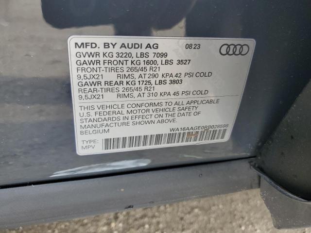 2024 AUDI Q8 E-TRON WA16AAGE0RB028598