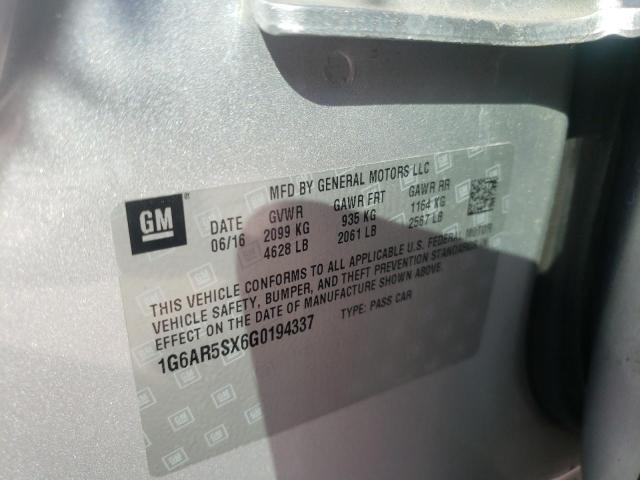 2016 Cadillac Cts Luxury Collection VIN: 1G6AR5SX6G0194337 Lot: 43344474