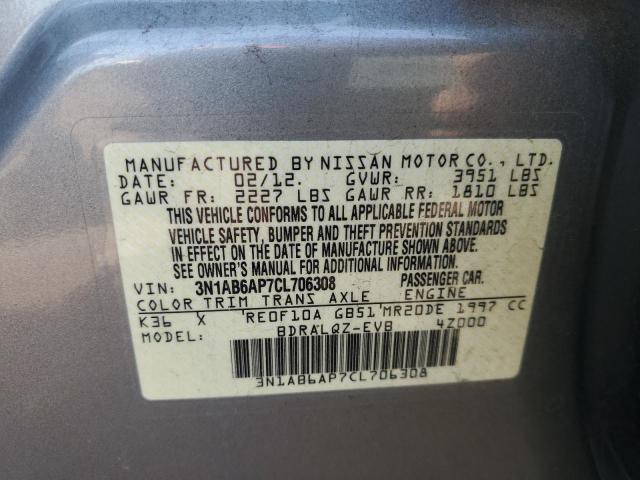 2012 Nissan Sentra 2.0 VIN: 3N1AB6AP7CL706308 Lot: 44456164