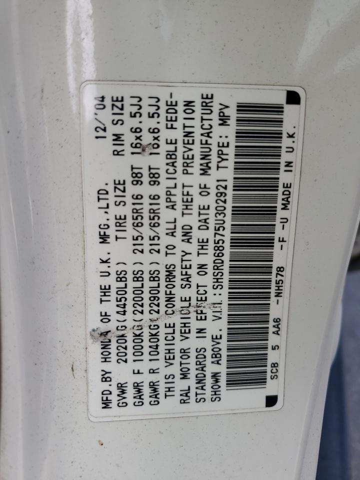 SHSRD68575U302921 2005 Honda Cr-V Lx