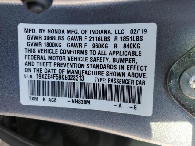 2019 HONDA INSIGHT EX - 19XZE4F59KE028313