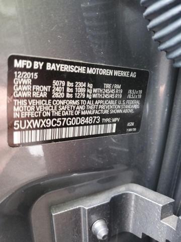 2016 BMW X3 XDRIVE2 5UXWX9C57G0D84873