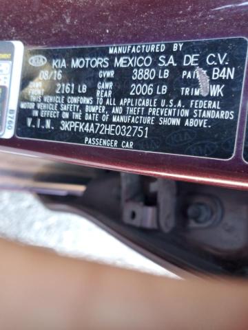 2017 KIA FORTE LX 3KPFK4A72HE032751