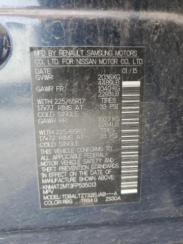 2015 Nissan Rogue S VIN: KNMAT2MT3FP535013 Lot: 44556374