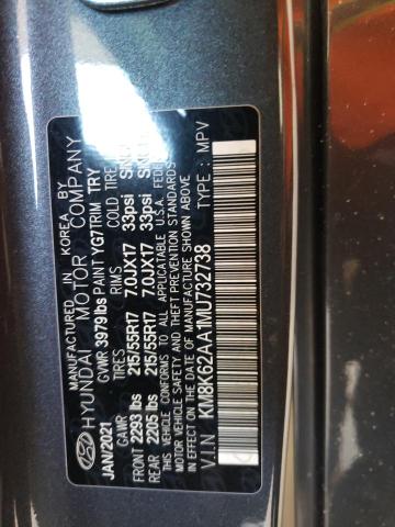 2021 HYUNDAI KONA SEL P - KM8K62AA1MU732738