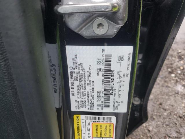 2019 FORD FUSION SE 3FA6P0HD7KR148491