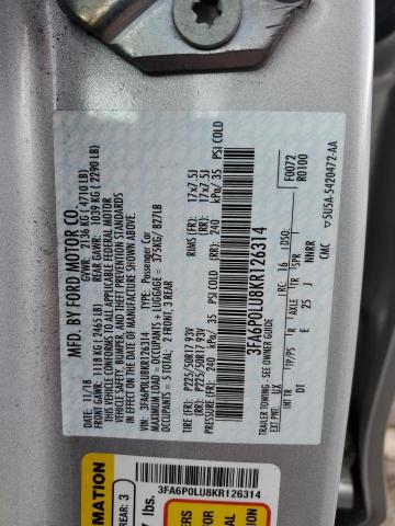 3FA6P0LU8KR126314 2019 FORD FUSION - Image 13